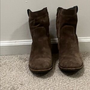 Paul Green Brown Suede Heeled Boots